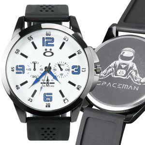 Relogio Social Aço Inox Grande Pulseira Silicone Analogico Social Branco Casual