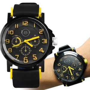Relogio Aço Inox Silicone Preto Analogico Casual Grande Social