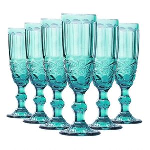 Jogo 6 Taças Champagne Elegance Tiffany 180ml água Suco Vinho