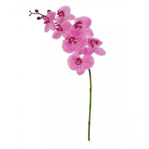 Haste Flor Orquidea Phalaenopsis Real Toque C-coat X7 Rosa 63cm
