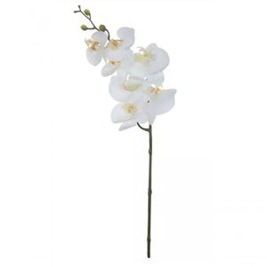 Haste Flor Orquidea Phalaenopsis Real Toque C-coat X7 Branco 63cm