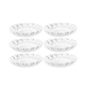 Jogo De Petisqueira Em Vidro 6 Peças Vidro Cristal 12,5cm