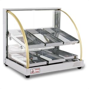 Estufa Vitrine Expositor Inox Para Salgados 6 Bandejas Dupla