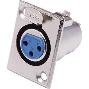 Conector Cannon Xlr Fêmea Painel Jccn0010 Níquel Storm - Pct - 10