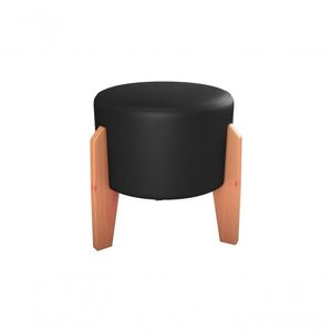 Puff Decorativo Descanso Luxo Orginal Premium Sintetico Preto Matrix