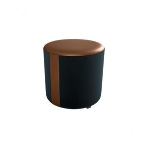 Puff Decorativo Sala Descando Copenhage Premium Veludo Preto Matrix