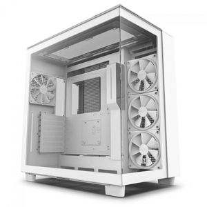 Gabinete Gamer Nzxt H9 Elite Lateral Vidro Temp Mini-itx/micro-atx/atx Com 4 Fans Rgb Branco