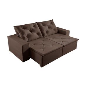 Sofá 2 Lugares Retrátil E Reclinável Martins M-181 Veludo Marrom