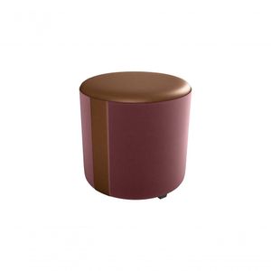 Puff Decorativo Sala Descando Copenhage Premium Veludo Rosê Matrix