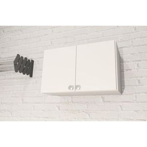 Armário Aéreo Multiuso âmbar 2 Portas Branco