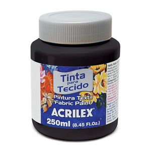 Tinta Para Tecido Fosca 250 Ml - Acrilex - Preto