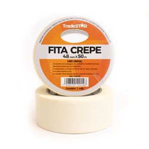 Fita Crepe Larga Adesiva Papel Uso Geral 48mm X 50m