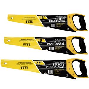 Kit Marceneiro Serrote Madeira 18 20 22\'\' Cabo Emborrachado