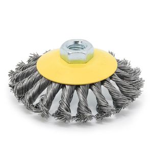 Escova Conica Aço Carbono Copo M14 4torcido Esmerilhadeira