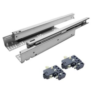 Corrediça Oculta Invisível Com Amortecedor 40 Cm 35kg Par