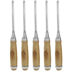 Kit 5 Formão Madeira Corte Entalhe 1-4 Pol Tradestar