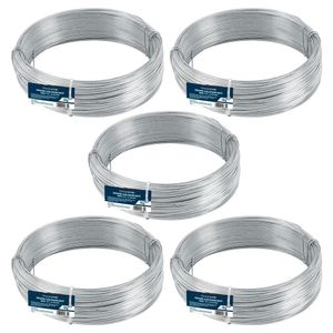 Kit C- 5 Arame Galvanizado Nº14 Bwg 14 Fio 2,10mm Liso 1kg