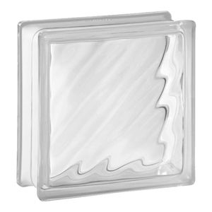Tijolo Bloco De Vidro Transparente Textura 19x19x8 Tradestar água
