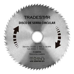 Disco Lamina Circular P- Madeira 110x20mm Makita 72 Dentes