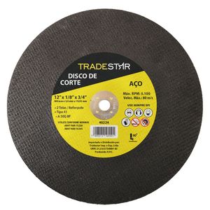 Disco Corte Metal 12 300x3,0 Mm Esmerilhadeira Tradestar