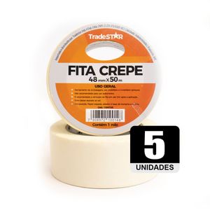 Fita Adesiva Crepe Papel 48mm X 50m C-5 Rolos 48x50