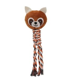 Brinquedo Mordedor Pelúcia Com Corda Raposinha 24 Cm