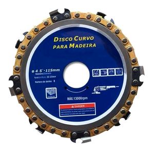Disco Esmerilhadeira Com Corrente Para Madeira 4,5" 115mm