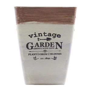 Mini Vaso De Planta Cachepot Estampado Decorado 16cm