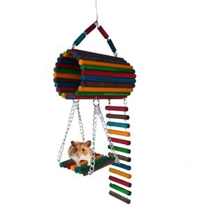 Brinquedo Aves Roedores Playground Toca Casinha Ponte Escada