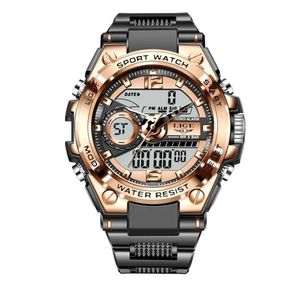 Relógio Militar Impermeável Masculino Ouro