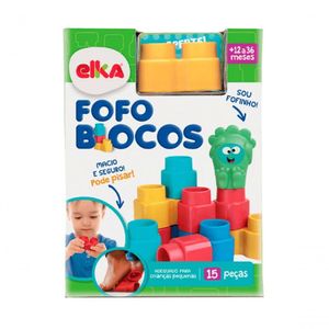 Fofo Blocos Com 15 Peças - Elka