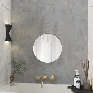 Espelho Redondo 40cm Para Banheiro Quarto Sala Decorativo Parede Vidro Lapidado