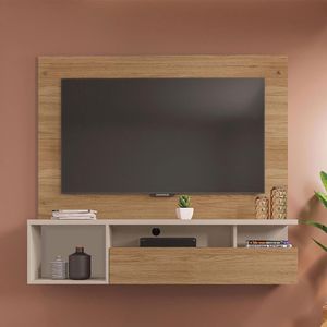 Painel Para Tv Até 55 Polegadas Brasil Buriti/off White