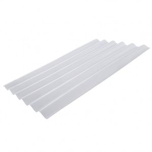 Kit Com 20 Telhas Policarbonato 183cm X 110cm Onda Alta Branco