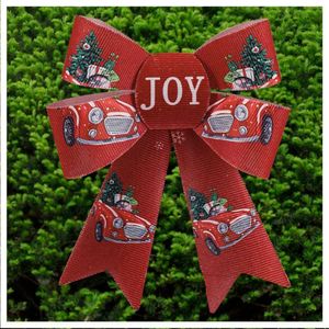 Enfeite árvore Natal Laço Vermelho Decorado 2 Peças 17cm