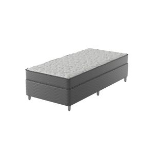 Cama Box Solteiro D45 Of 0,96x203x0,42 Cinza-branco
