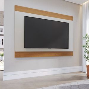 Painel Para Tv Até 75 Polegadas Nilo Off White Matte - Freijó