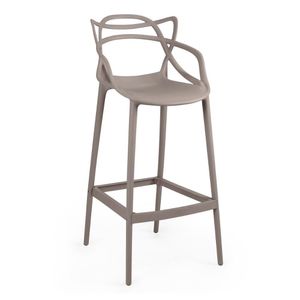 Banqueta Alta Allegra Com Encosto Design Cozinha/bancada - Fendi
