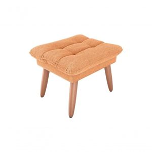 Puff Premium Descando Decorativo Sala Nantes Boucle Mostarda