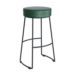 Banqueta Nice Em Aço Industrial Yescasa Preto - Verde Musgo