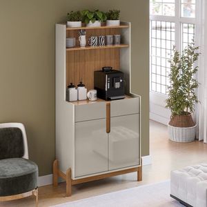 Aparador Para Sala De Estar Cantinho Café Lizz Off White-cedro