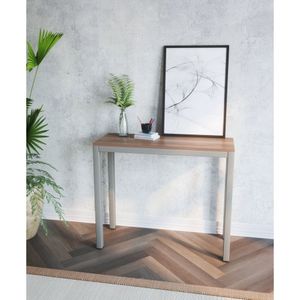 Aparador Para Sala De Estar 90x75x35cm São Paulo Estanho- Mdf Nogál Malaga