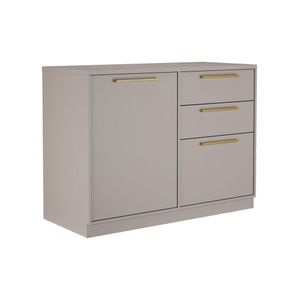 Balcão 1 Porta 3 Gavetas 120cm 100% Mdf Com Tampo E Dobradiças Slow Motion 100% Mdf Essence Fendi