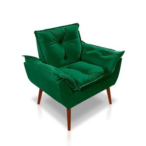 Poltrona Opala Luxo Suede Verde