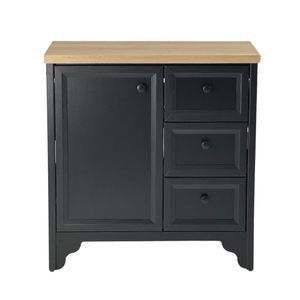 Gabinete Armário Banheiro Ditália C/tampo Bn-05 Preto