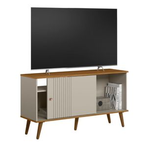 Rack Porta Frisada Para Tv 55\' Guimarães Nature Off-white