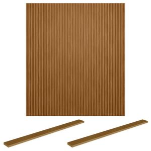 Painel Frisado Para Tv 75\' Com Prateleira Kadu Nature Fosco