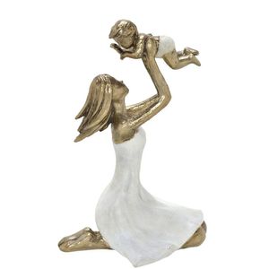 Escultura Mae Com Bebe