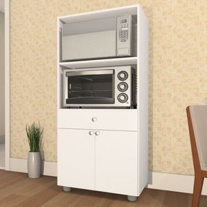 Armário De Cozinha Paneleiro âmbar 2 Portas 1 Gaveta Branco