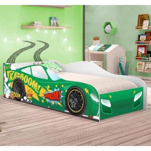 Cama Carro Vrooom Verde Solteiro